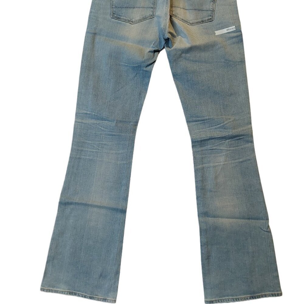 G-Star Raw 3301 Mid Bootleg Gova Super Stretch Light Blue Denim Jeans Sz 27 NWT - Picture 8 of 13